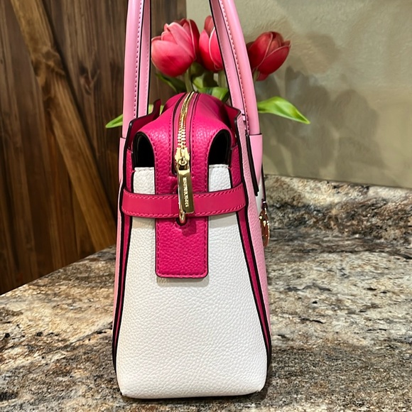 Michael Kors NWT Mercer Medium Color-Block Belted Satchel - Picture 8 of 9